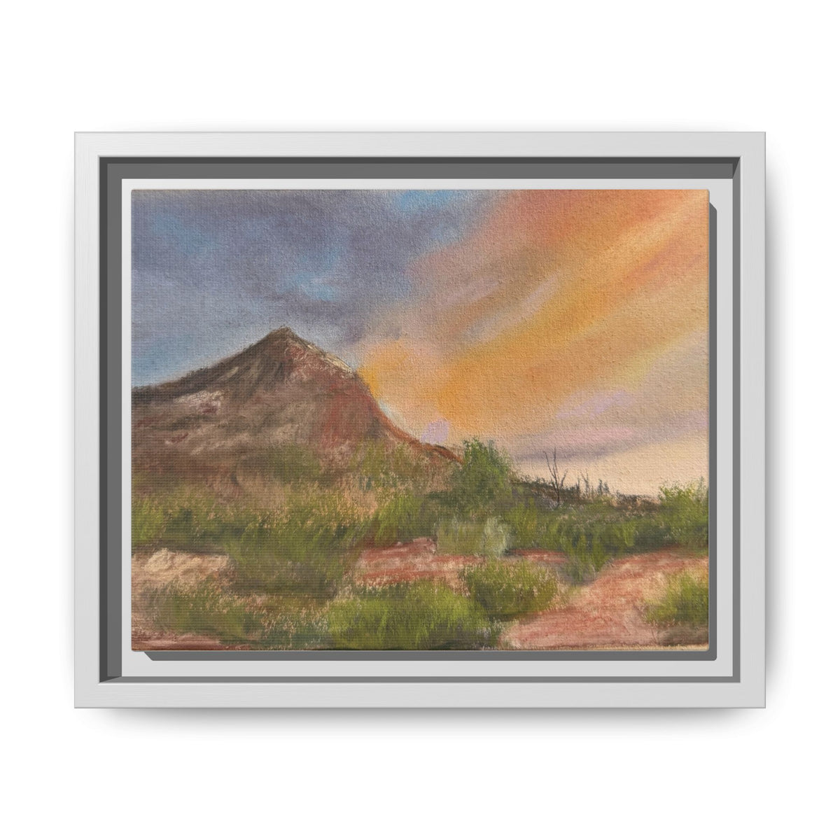 Sandhills Glow Matte Canvas, Framed (Multi-color)