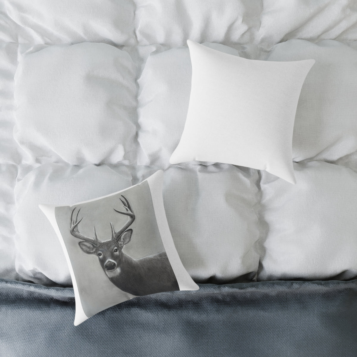 Watcher 1 Square Poly Canvas Pillow