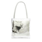 First Snow Tote Bag – All-Over Print Wildlife Art, 13"×13"