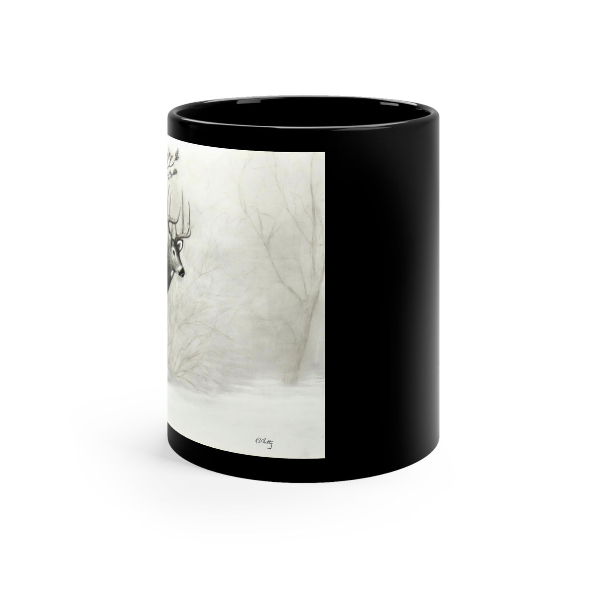 Black Coffee Mug, 11oz