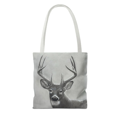 Watcher 1 Art Tote Bag – All-Over Print, Wildlife Deer Artwork, 13"×13"