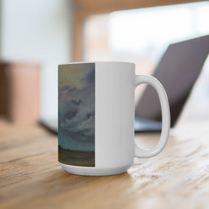 Prairie Storm Art Mug – Seascape Landscape Painting, 15oz