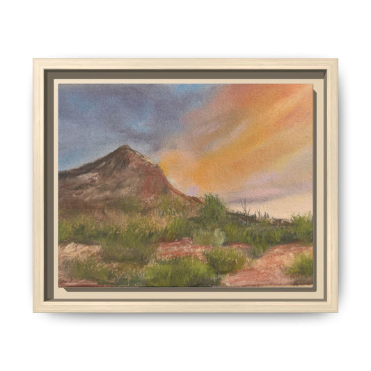 Sandhills Glow Matte Canvas, Framed (Multi-color)