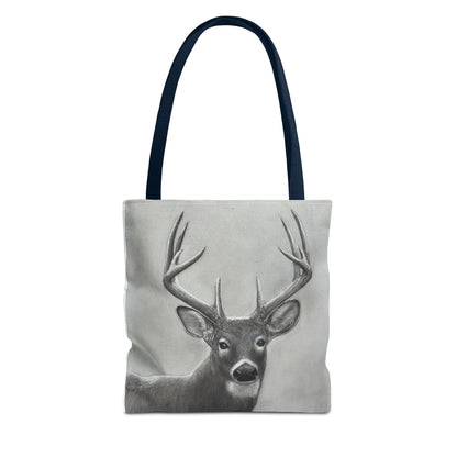 Watcher 1 Art Tote Bag – All-Over Print, Wildlife Deer Artwork, 13"×13"